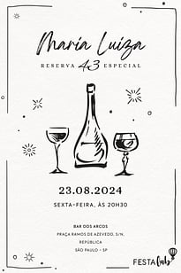 Modelo de Convite de Aniversario Adulto - Reserva Especial Convite Reserva Especial grátis para editar