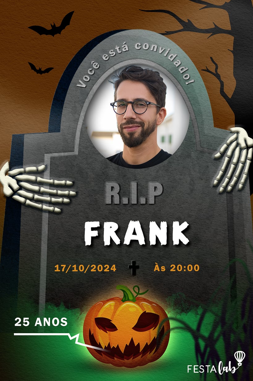 Criar convite de aniversário - RIP| FestaLab