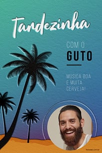 Modelo de Convite de Aniversario Adulto - Tardezinha verde Convite Tardezinha verde grátis para editar