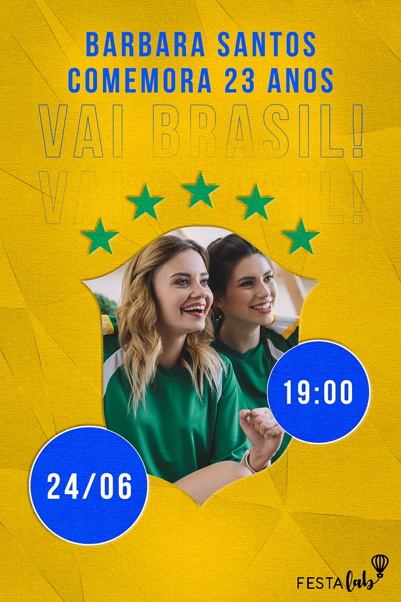 Criar convite de aniversário - Vai Brasil| FestaLab