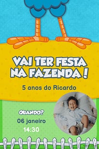 Modelo de Convite de Aniversario - A Galinha Pintadinha Convite A Galinha Pintadinha grátis para editar