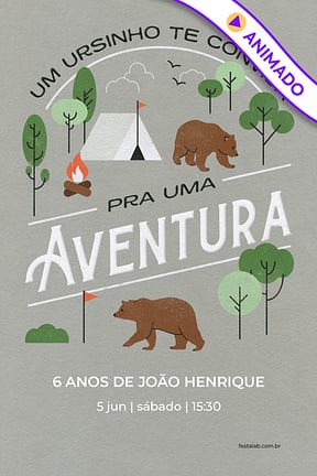 Modelo de Convite de Aniversario - Acampamento Convite de Aniversario - Acampamento
