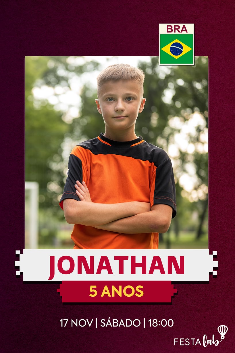 Criar convite de aniversário - Álbum da Copa| FestaLab