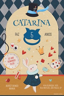 Modelo de Convite de Aniversario - O Mundo Encantado Convite O Mundo Encantado grátis para editar