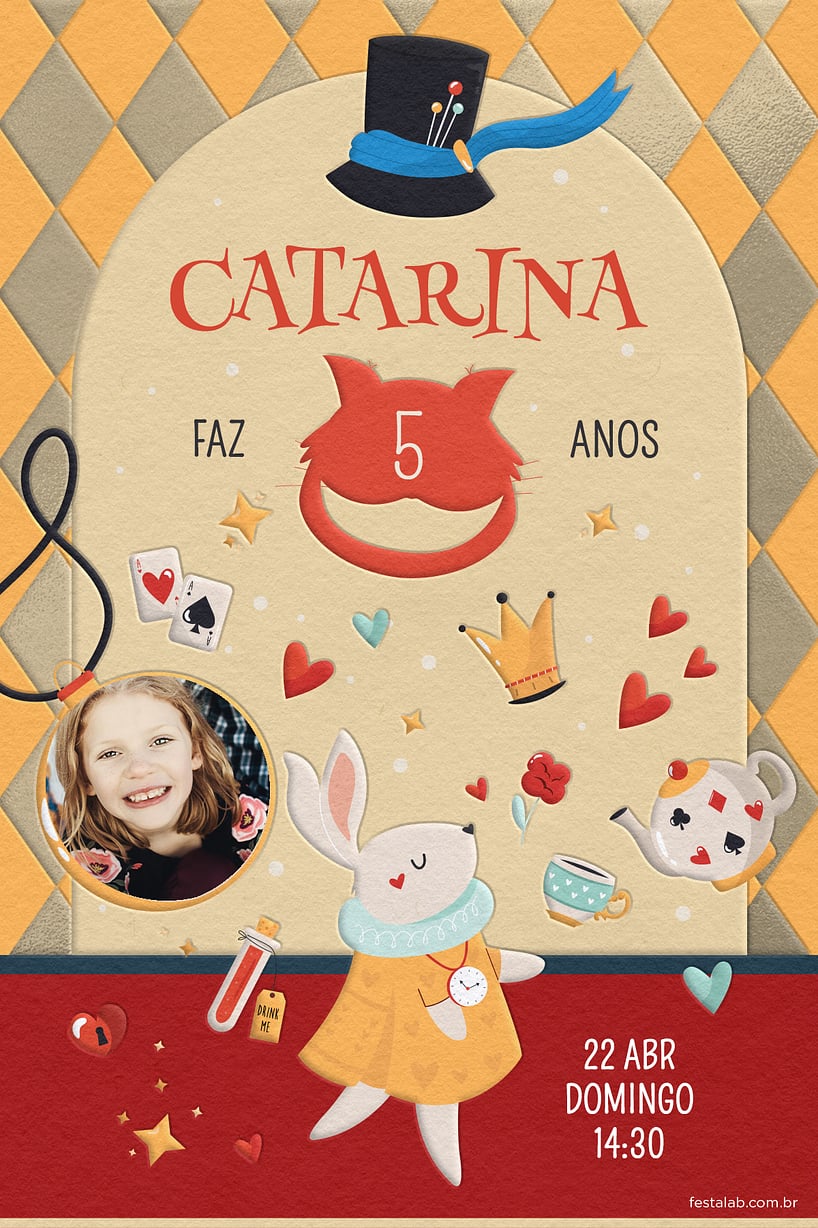 Convite Um Conto de Sonhos grátis para editar