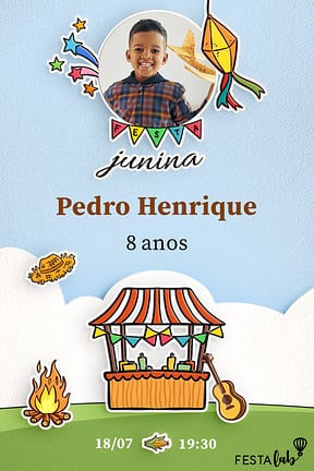 Convite de Aniversario - Arraia fofo