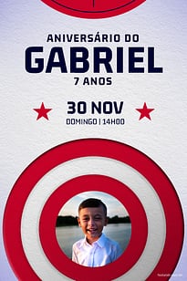 Modelo de Convite de Aniversario - Capitao America claro Convite Capitão America claro grátis para editar
