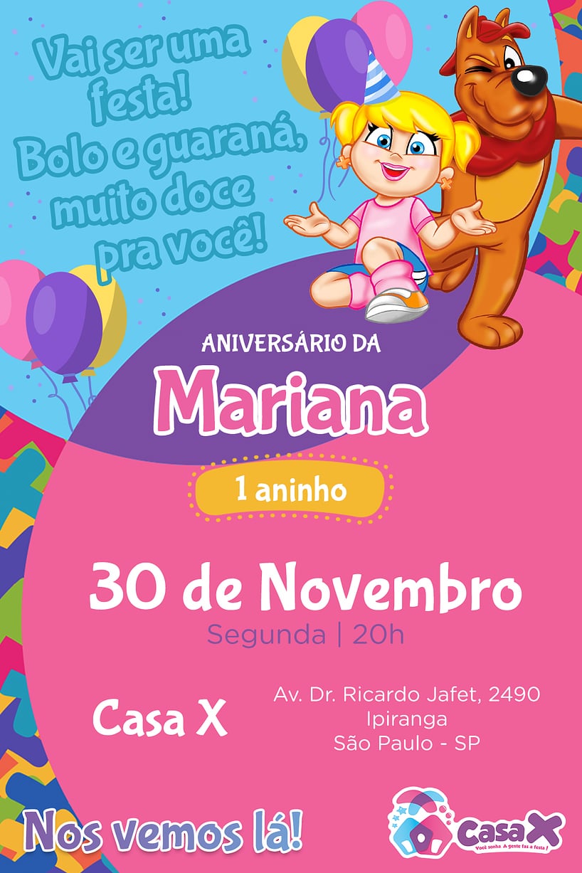 Criar convite de aniversário - Casa X| FestaLab