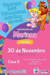 Modelo de Convite de Aniversario - Casa X Convite Casa X grátis para editar