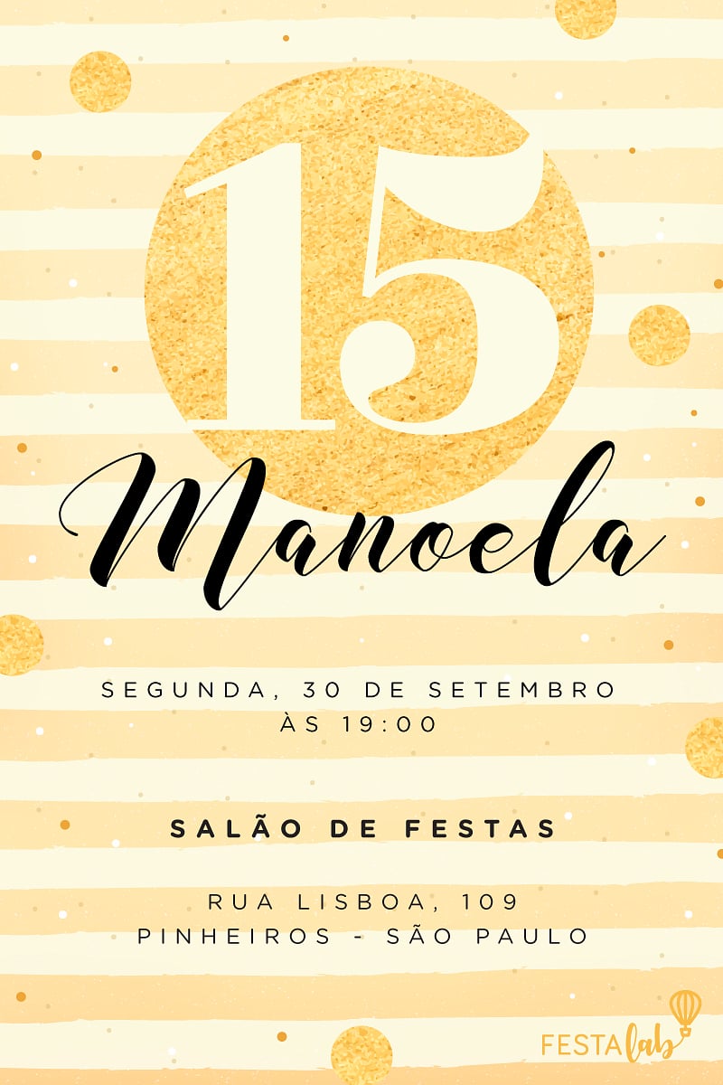 Convite Celebração grátis para editar