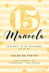 Modelo de Convite de Aniversario - Celebracao Convite Celebração grátis para editar