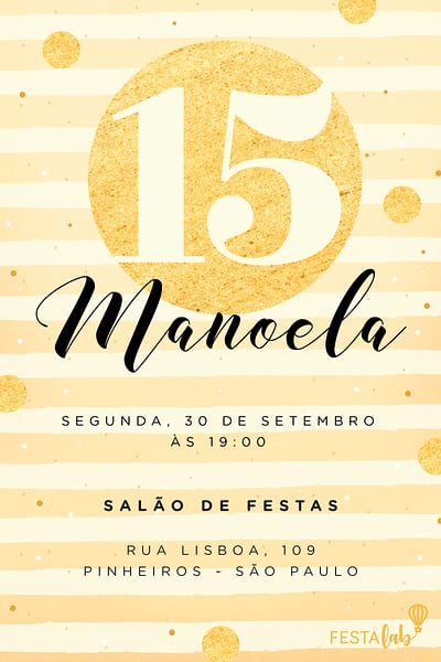 Modelo de Convite de Aniversario - Celebracao Convite Celebração grátis para editar