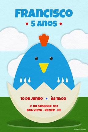 Convite de Aniversario - Chocadinho