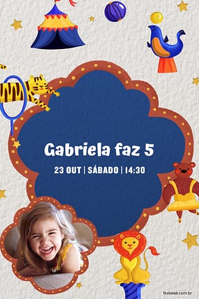Convite de Aniversario - Circo dos Equilibristas