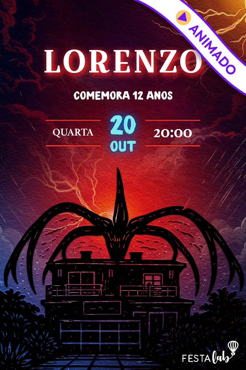 Convite Devorador de Mentes grátis para editar