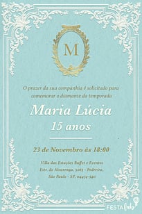 Convite Diamante da temporada grátis para editar