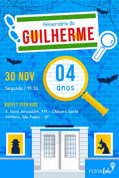 Criar convite de aniversário - D.P.A.| FestaLab