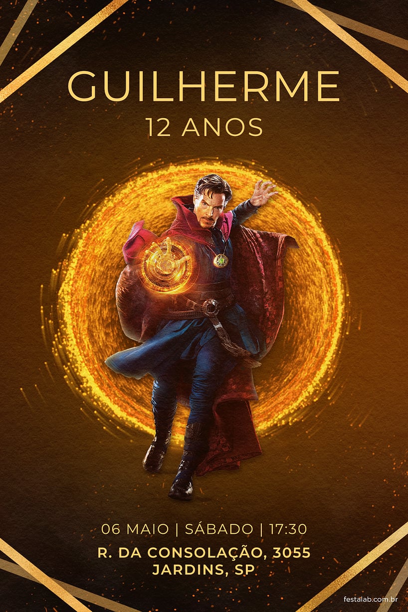 Convite Dr. Estranho grátis para editar