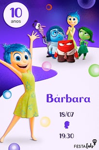 Modelo de Convite de Aniversario - Festa com Alegria Convite Festa com Alegria grátis para editar