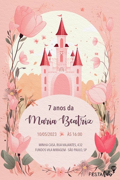Modelo de Convite de Aniversario - Floresta Encantada Convite Floresta Encantada grátis para editar