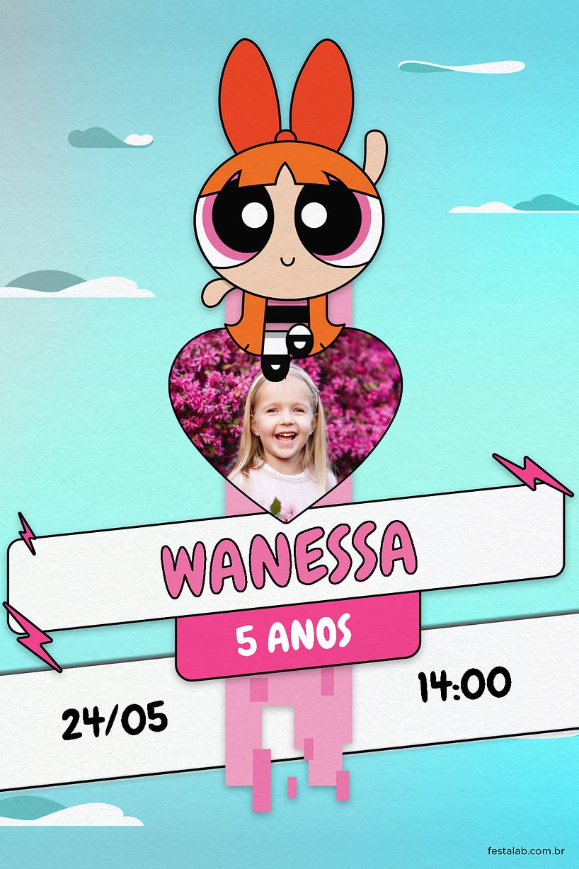 Convite de Aniversario - Florzinha