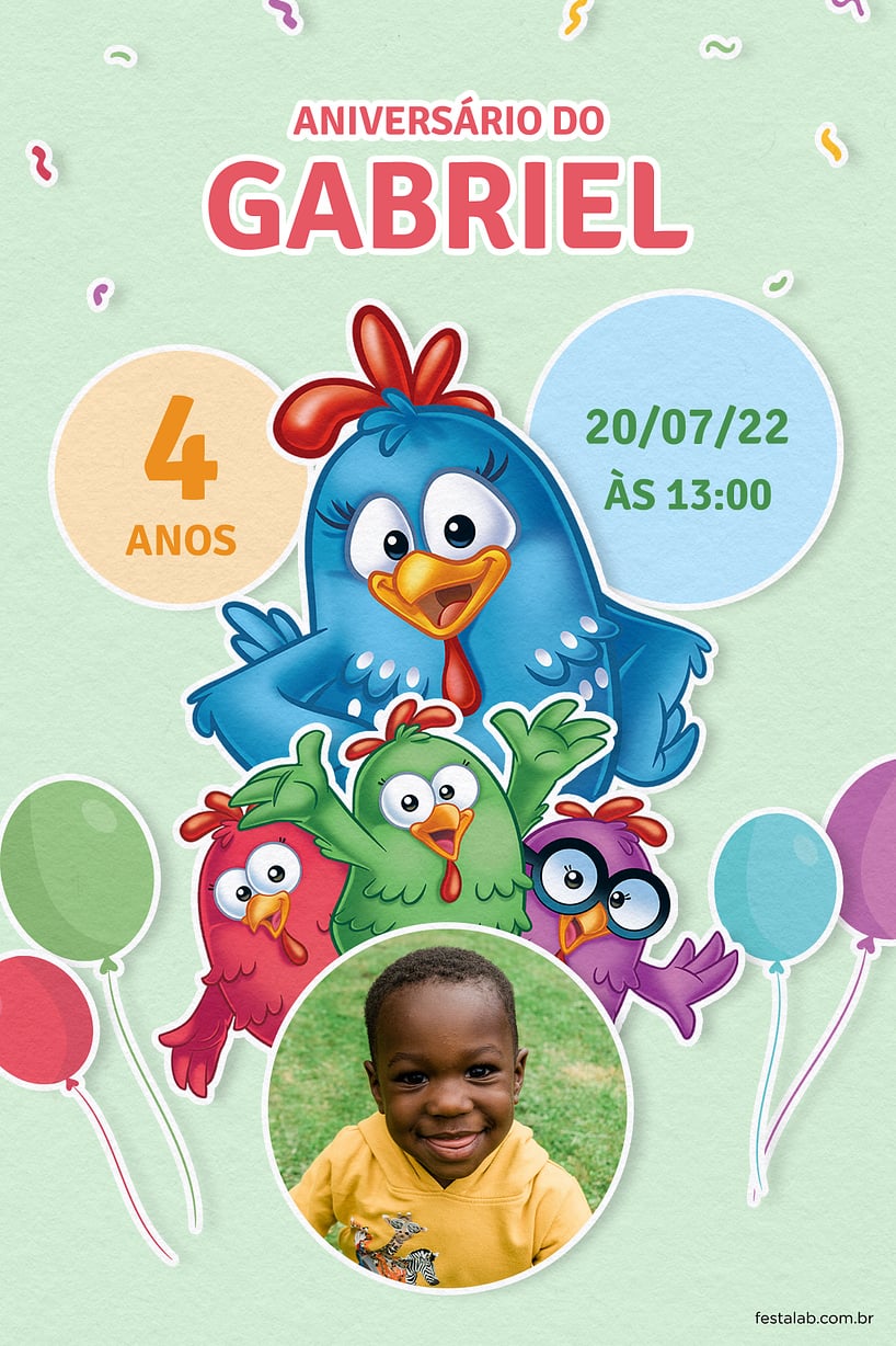 Pin em Convite aniversario infantil