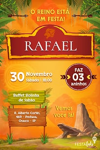 Modelo de Convite de Aniversario - Guarda do Leao Convite Guarda do Leão grátis para editar