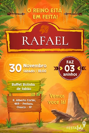 Convite de Aniversario - Guarda do Leao