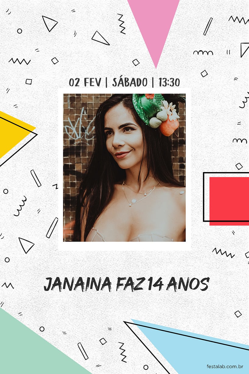 Convite de Aniversario - Happy