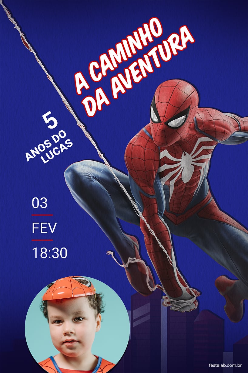 Convite de aniversário O Espetacular Homem Aranha para pree…  Convite de  aniversário, Festa de aniversário do homem-aranha, Convites de aniversário  do homem aranha