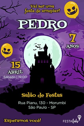 Convite de Aniversario - Hotel Transilvania