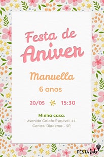 Convite Jardim de Alegria grátis para editar