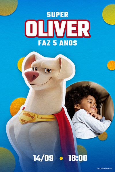 Convite Krypto! O Supercão grátis para editar