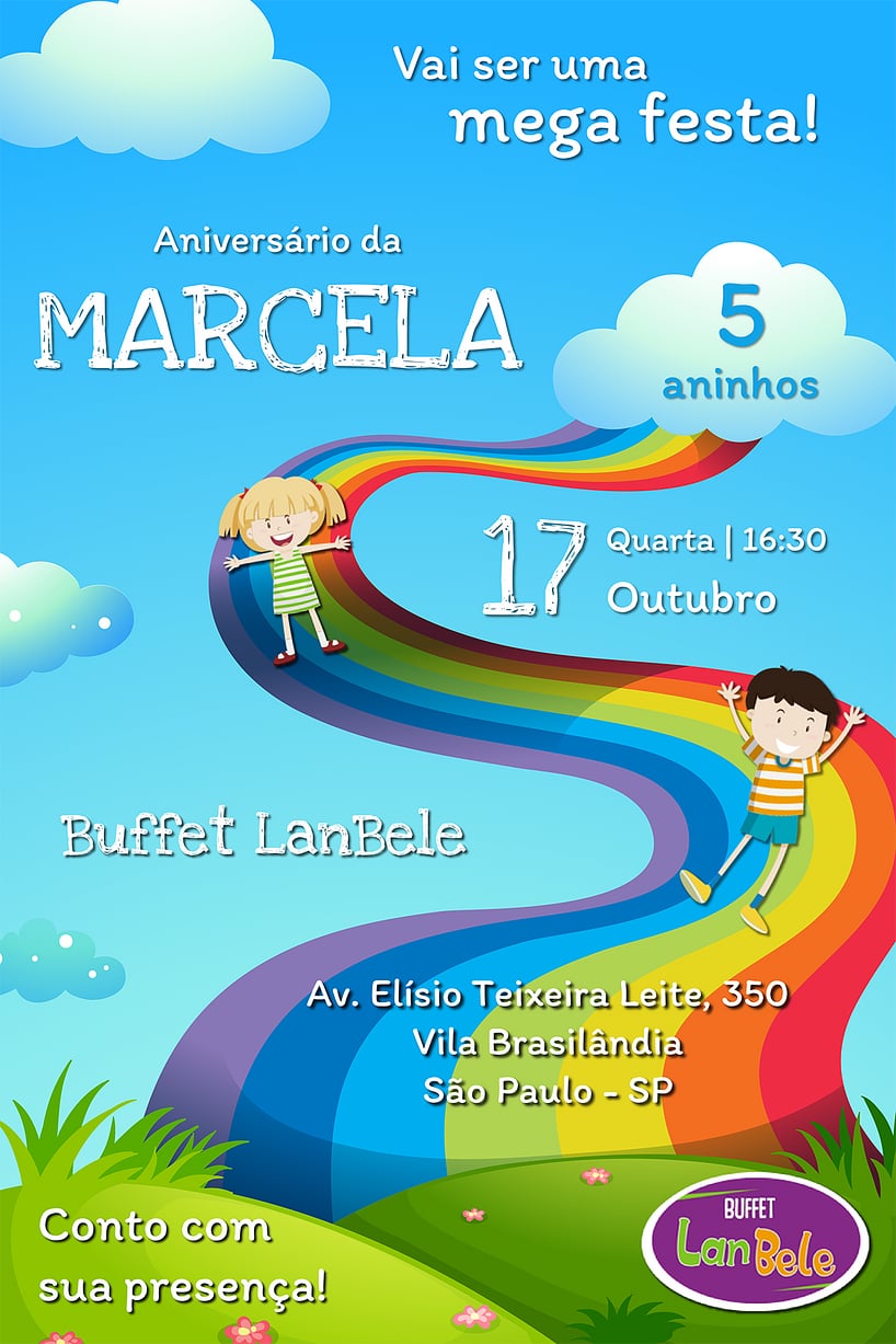 Convite LanBele grátis para editar