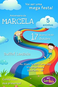 Modelo de Convite de Aniversario - LanBele Convite LanBele grátis para editar