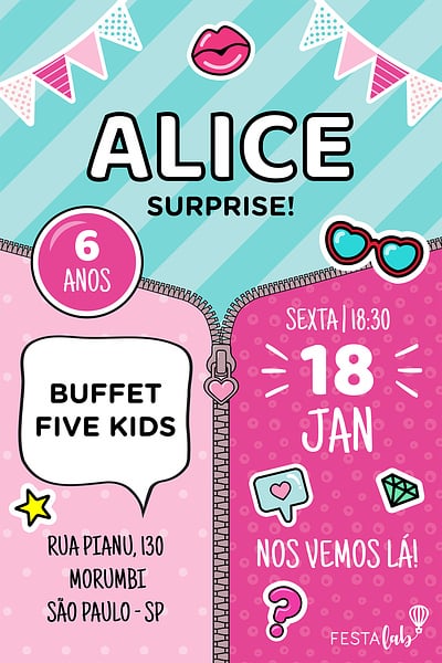 Criar convite de aniversário - L.O.L.| FestaLab