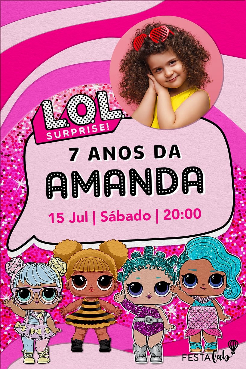 Criar convite de aniversário - L.O.L Surprise| FestaLab