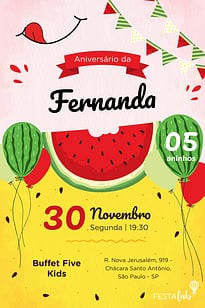 Modelo de Convite de Aniversario - Magali Convite Magali grátis para editar