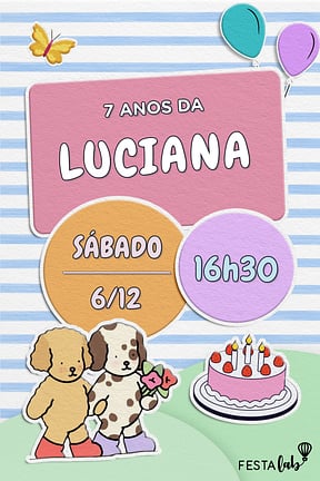 Modelo de Convite de Aniversario - Meu Caderno Bobbie Goods Convite de Aniversario - Meu Caderno Bobbie Goods