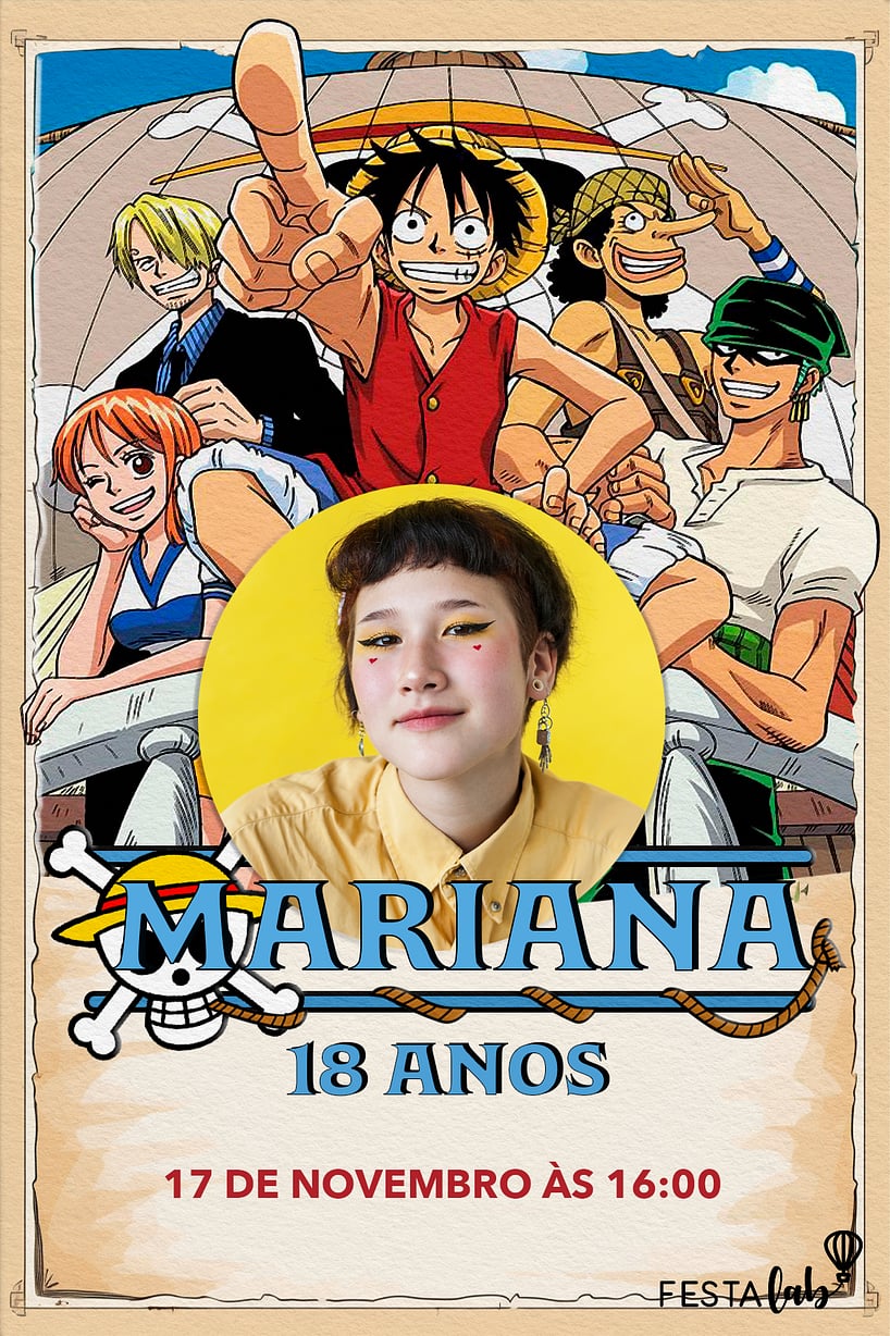 Convite Aniversário One Piece