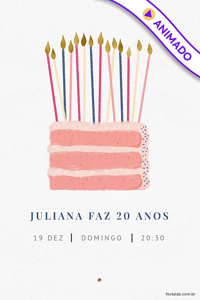 Modelo de Convite de Aniversario - Pedaco de Bolo Convite Pedaço de Bolo grátis para editar