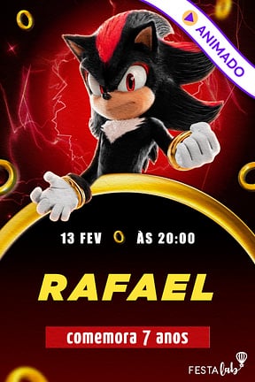 Modelo de Convite de Aniversario - Projeto Shadow Convite de Aniversario - Projeto Shadow