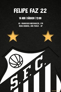 Convite Santos grátis para editar