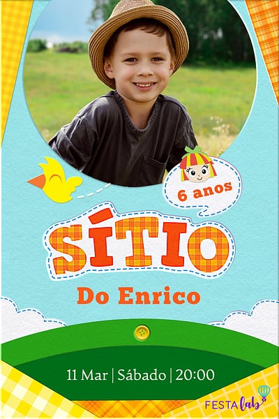 Modelo de Convite de Aniversario - Sitio do Picapau Amarelo Convite Sítio do Picapau Amarelo grátis para editar