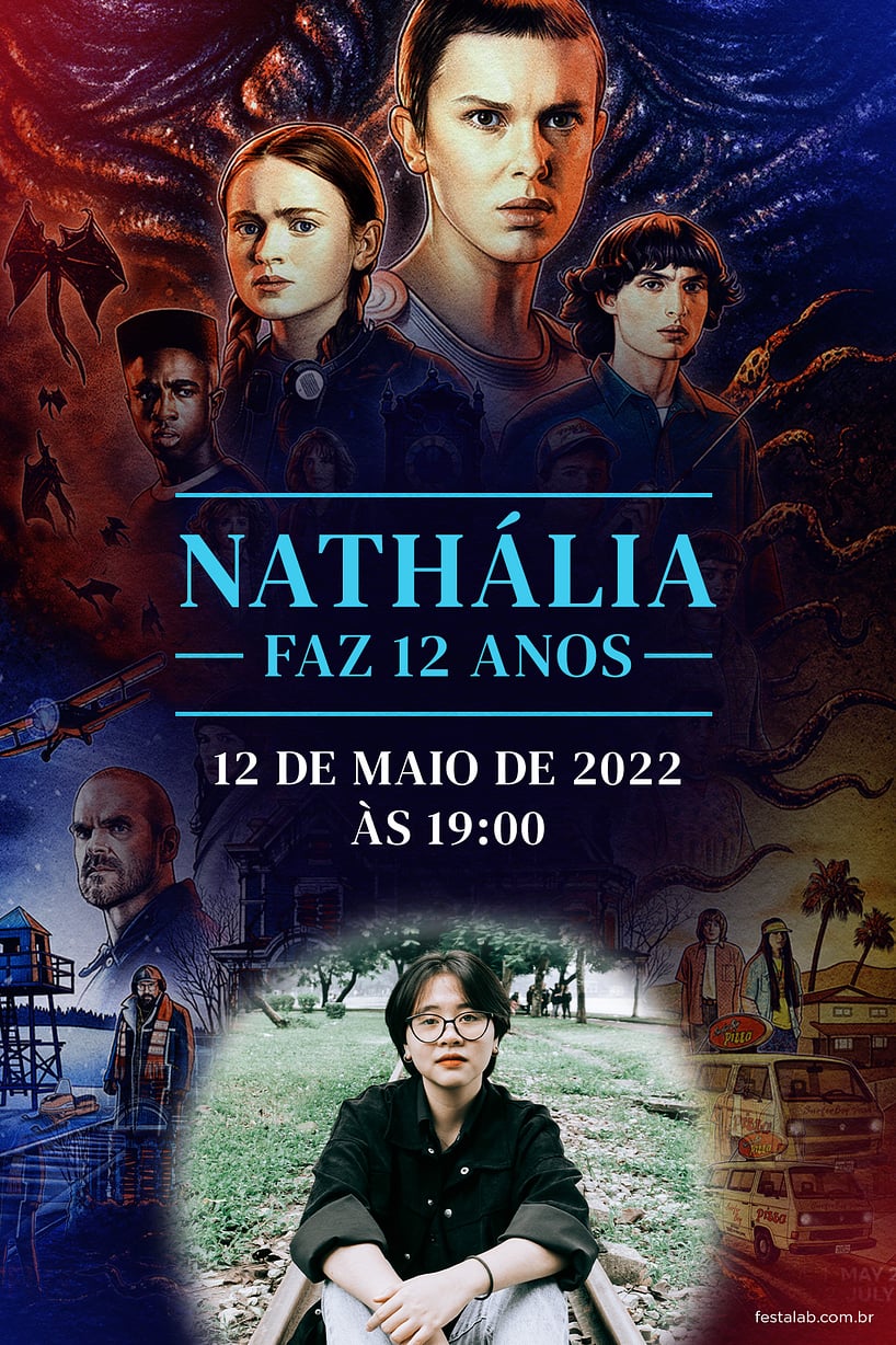 Convite de Aniversario - Stranger Things