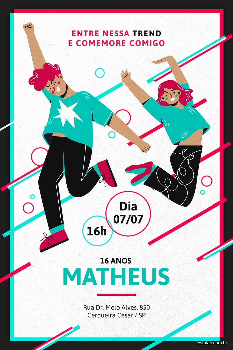 Convite Trend claro grátis para editar