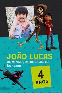 Convite Viva! A vida é uma festa grátis para editar