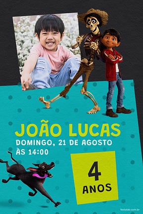 Convite de Aniversario - Viva! A vida e uma festa