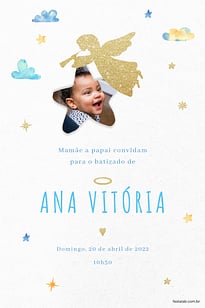 Convite Anjinho grátis para editar
