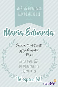 Convite Coroa de Louros grátis para editar